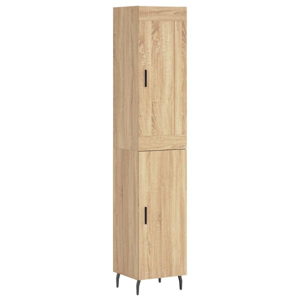 vidaXL Buffet haut Chêne sonoma 34 5x34x180 cm Bois d'ingénierie