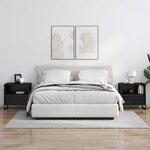 vidaXL Table de chevet Chêne noir 50 x 39 5 x 50 cm Bois d'ingénierie