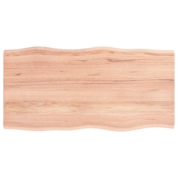 vidaXL Dessus de table bois chêne massif traité bordure assortie