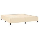 vidaXL Sommier à lattes de lit avec matelas Crème 180x200 cm Tissu