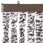 vidaXL Rideau anti-mouches marron et beige 100x200 cm chenille