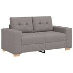 vidaXL Canapé 3 Pièces Taupe 221 x 80 x 80 cm Tissu en lin mélangé