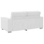 vidaXL Canapé Loveseat 140 cm avec coussin Blanc Faux cuir