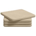 vidaXL Coussins de siège 4 Pièces Crème 40 x 40 x 3 cm