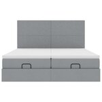VidaXL Cadre de lit ottoman et matelas gris clair 160x200cm tissu