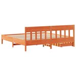 vidaXL Cadre de lit sans matelas cire marron 180x200cm bois pin massif