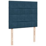 vidaXL Sommier à lattes de lit et matelas bleu 120x190 cm velours