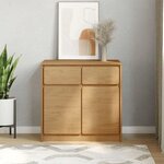 vidaXL Buffet SAUDA chêne 80x43x75 5 cm bois massif de pin