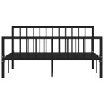 vidaXL Cadre de lit sans matelas noir métal 160x200 cm