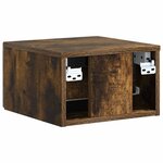 vidaXL Cabinet de chevet mural 2 pc Chêne fumé 33 x 34 5 x 20 cm