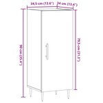 vidaXL Buffet vieux bois 34 5x34x90 cm bois d'ingénierie