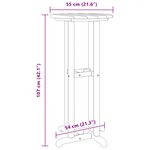 vidaXL Table de bar noire 55x55x107 cm HDPE