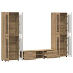 vidaXL Ensemble meuble TV FLORIN Chêne artisanal Bois d'ingénierie