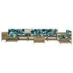 vidaXL Salon de jardin 10 Pièces bois de pin imprégné