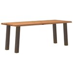 vidaXL Table à manger marron clair bois de chêne massif rectangulaire