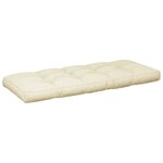 vidaXL Coussins de palette lot de 2 crème tissu