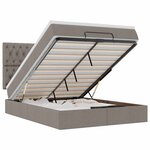 VidaXL Cadre de lit ottoman avec matelas taupe 140x190 cm tissu