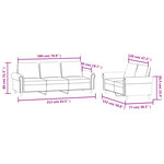 vidaXL Ensemble de canapés 2 Pièces avec coussins Noir Velours