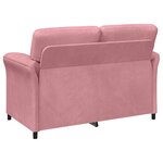 vidaXL Sofa 2 places Rose 138 x 83 x 95 cm Velours