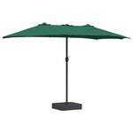 vidaXL Parasol de jardin Vert 385 x 209 x 244 cm tissu