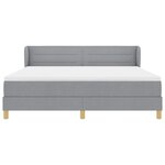 vidaXL Lit à ressorts avec matelas Gris clair 180 x 200 cm tissu