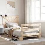 vidaXL Cadre de lit sans matelas avec tête de lit 100x200 cm