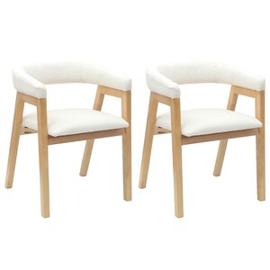 vidaXL Chaises de salle à manger 2 Pièces Naturel 54 x 57 x 73 cm