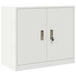 vidaXL Armoire de rangement Blanc 80 x 40 x 70 cm Acier