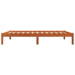 vidaXL Cadre de lit sans matelas cire marron 90x200 cm bois pin massif