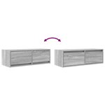 vidaXL Meubles TV 2 Pièces sonoma gris 80x31x25 5 cm bois d'ingénierie