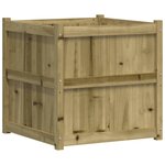vidaXL Jardinière d'extérieur 70x70x70 cm bois de pin imprégné