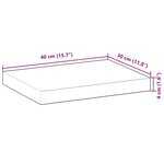 vidaXL Étagères flottantes 2 Pièces 40x30x4 cm acacia massif non traité