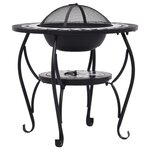 vidaXL Table de foyer mosaïque Noir et blanc 68 cm Céramique