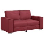 vidaXL Canapé amoureux 160 cm avec coussin Rouge bordeaux Faux cuir