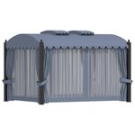vidaXL Tonnelle avec rideaux 3x4 m Anthracite Acier
