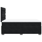 vidaXL Sommier à lattes de lit avec matelas Noir 120x200 cm Velours