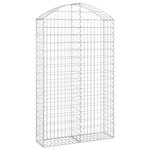 vidaXL Panier de gabions arqué 100x30x160/180 cm Fer galvanisé