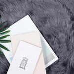 vidaXL Tapis en Peau de Mouton Synthétique Anthracite 80 x 120 cm