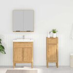 vidaXL Ensemble de mobilier de salle de bain FLORO 2 Pièces Cire marron