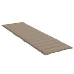 vidaXL Coussin de chaise longue taupe 200x60x3 cm tissu oxford