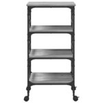 vidaXL Chariot de cuisine sonoma gris 45x35x89 5 cm bois d'ingénierie