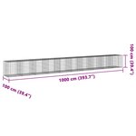 vidaXL Panier gabion avec couvercle 1000x100x100 cm fer galvanisé