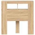vidaXL Tête de lit à LED chêne sonoma 100x18 5x103 5cm bois ingénierie