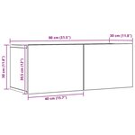 vidaXL Meubles TV muraux 2 Pièces chêne artisanal 80x30x30 cm