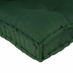 vidaXL Coussin de canapé sur palette Vert tissu