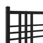 vidaXL Cadre de lit métal avec tête de lit/pied de lit noir 107x203 cm