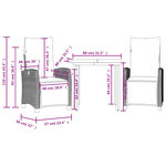 vidaXL Ensemble à manger de jardin et coussins 3 Pièces Beige poly rotin