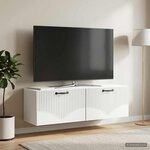 vidaXL Meuble TV mural Blanc 98 x 31 x 30 cm Bois d'ingénierie