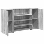 vidaXL Bureau de réception sonoma gris 180x50x103 5 cm bois ingénierie