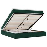 VidaXL Cadre de lit ottoman avec matelas vert foncé 160x200 cm velours